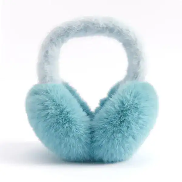 Cache Oreille Bleu, doux et chaud, parfait pour les jours froids.