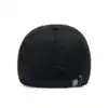 Casquette polaire noire avec cache oreille, vue arrière, ajustable.