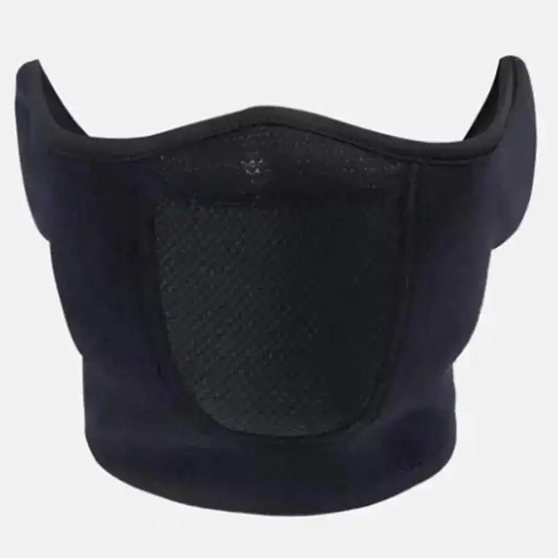 Masque Cache Oreille noir, design ergonomique pour une couverture optimale des oreilles et du visage.